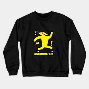 RunRunLive Yellow Logo for shirts Crewneck Sweatshirt